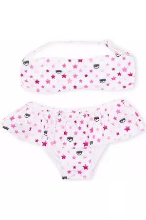 Chiara Ferragni Bikini con cuello halter y motivo logomania