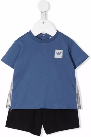 Emporio Armani Set de pelele con logo estampado