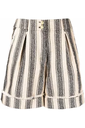 Balmain Pantalones cortos de piqué a rayas
