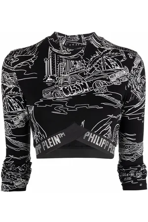 Philipp Plein Top con logo gráfico