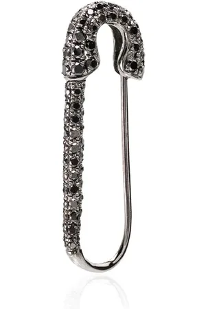 Anita Pendientes en oro negro de 18kt con diamantes