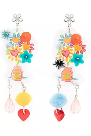 AMIR SLAMA Pendientes con aplique floral
