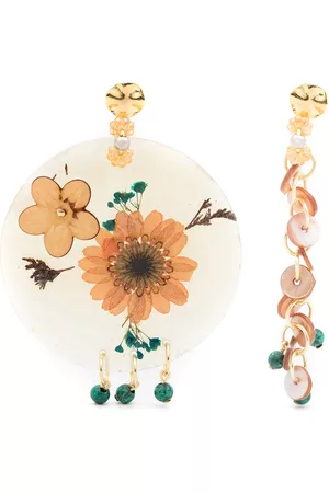 AMIR SLAMA Pendientes con aplique floral