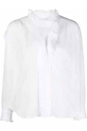 Marant Etoile Blusa con volantes y cuello alto