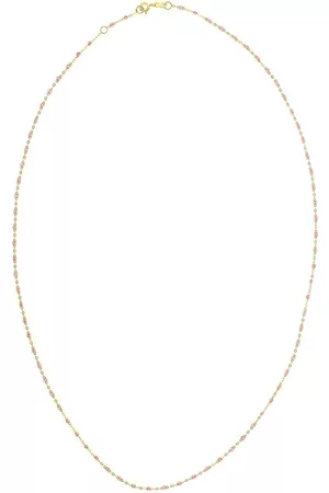 GIGI CLOZEAU Collar Classic Gigi en oro amarillo de 18kt con cuentas rosadas