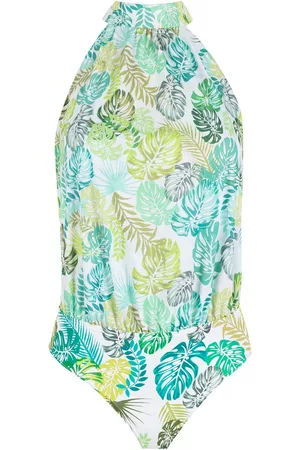 AMIR SLAMA Body con palmeras estampadas
