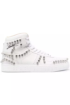 Philipp Plein Zapatillas altas con apliques de cristal