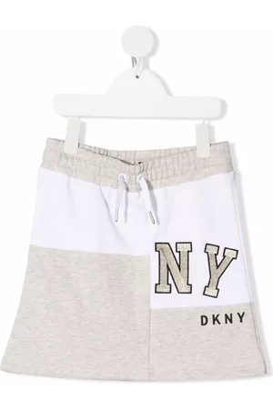DKNY Falda de dos tonos con logo