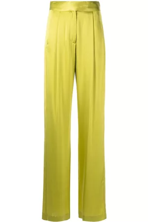 Michelle Mason Pantalones de satén anchos