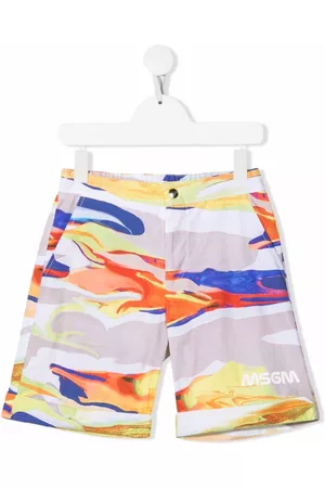 Msgm Bermudas con estampado fluido