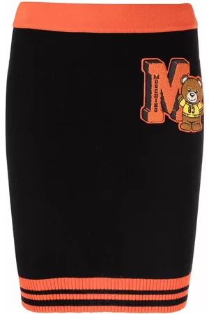 Moschino Falda de punto cpon logo