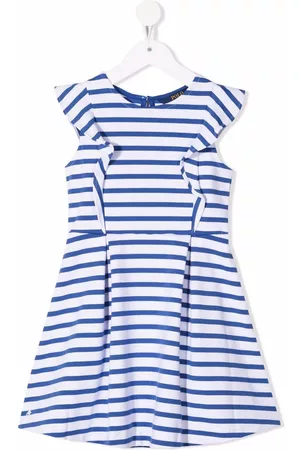 Ralph Lauren Vestido a rayas de manga corta