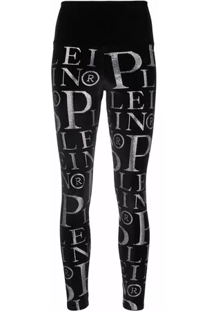 Philipp Plein Leggins de talle alto con logo