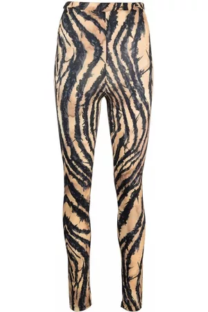 Roberto Cavalli Leggins con motivo de cebra