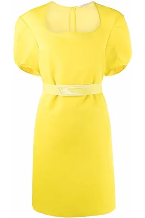 Stella McCartney Vestido de manga farol con cinturón