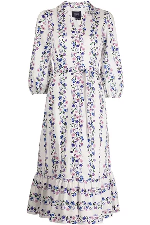 Marchesa Notte Vestido camisero con estampado floral