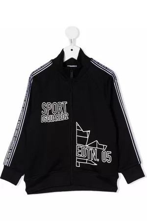Dsquared2 Chaqueta con logo estampado y cremallera