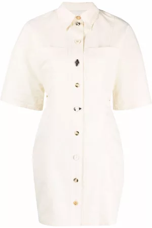 Nanushka Vestido camisero de manga corta