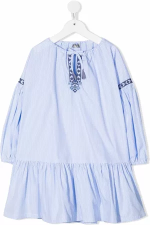Il gufo Vestido estilo caftán a rayas