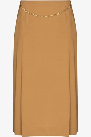 Victoria Beckham Falda midi con detalle de cadena