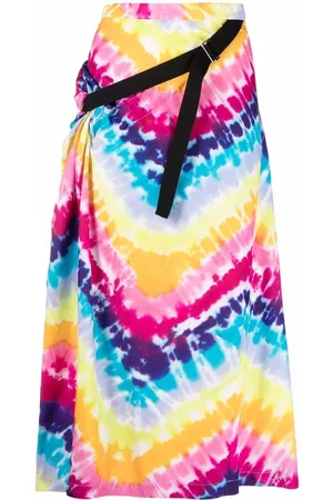 Kenzo Falda midi cruzada con motivo tie dye