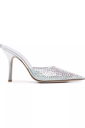 PARIS TEXAS Mules Hollywood con tacón de 95 mm y apliques de cristal
