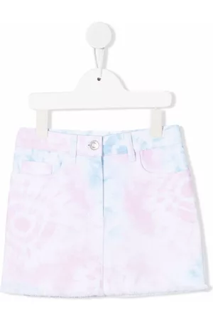 Chiara Ferragni Falda vaquera con estampado tie-dye