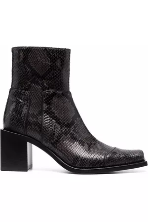 Buttero Botines con motivo de piel de serpiente