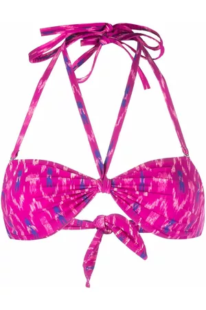 Marant Etoile Top de bikini con cuello halter