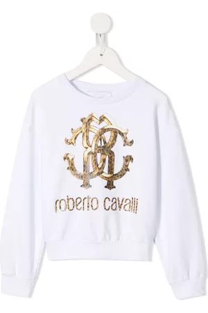 Roberto Cavalli Sudadera con logo y estampado de leopardo