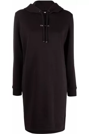 Calvin Klein Vestido corto estilo sudadera con logo