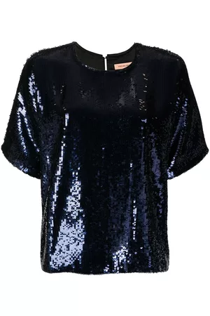 YVES SALOMON Camiseta con detalle de lentejuelas