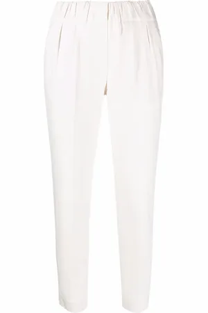 Brunello Cucinelli Pantalones capri de talle alto