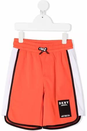 DKNY Pantalones cortos de chándal con parche del logo