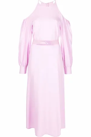 Stella McCartney Vestido con cinturón y hombros descubiertos