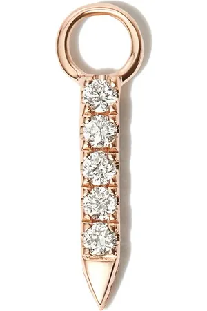 Maria Tash Charm Eternity Bar en oro de 18kt con diamantes