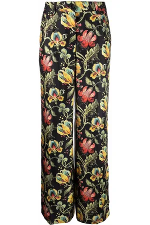 ALBERTO BIANI Pantalones rectos con estampado floral