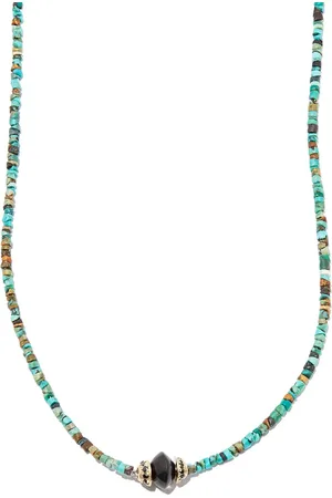 LUIS MORAIS Collar en oro amarillo de 14kt con múltiples gemas
