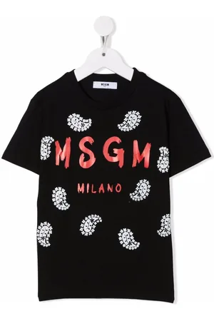Msgm Camiseta con cuello redondo y logo