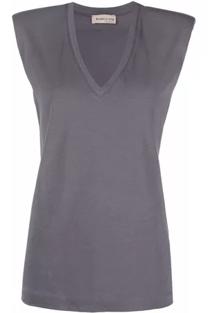 BLANCA Top con cuello en V