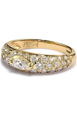 JACQUIE AICHE Anillo en oro de 14kt con diamantes de corte marquesa