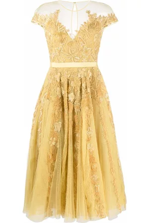 Zuhair Murad Vestido midi bordado