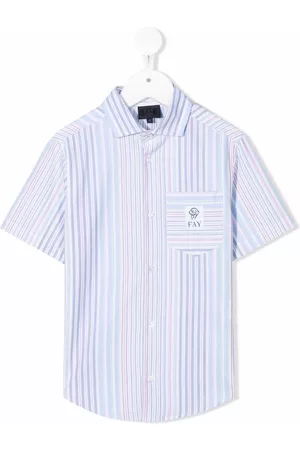 FAY Camisa con detalle de rayas