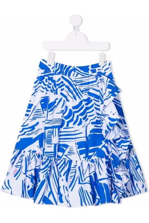 Msgm Falda midi con motivo abstracto
