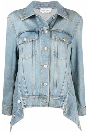 Alexander McQueen Chaqueta vaquera con ilustración estampada