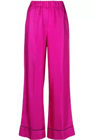 BLANCA Pantalones anchos con efecto de satén