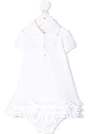 Ralph Lauren Vestido estilo polo con capas escalonadas y volantes