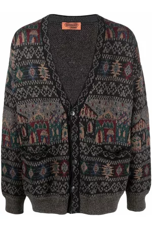 Missoni Cárdigan en intarsia con cuello en V 1980