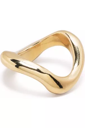 Beatriz Palacios Anillo Wave grande bañado en oro