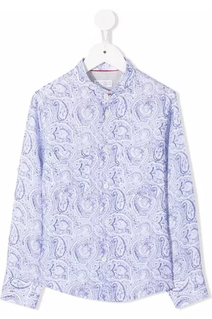 Brunello Cucinelli Camisa con motivo de cachemira
